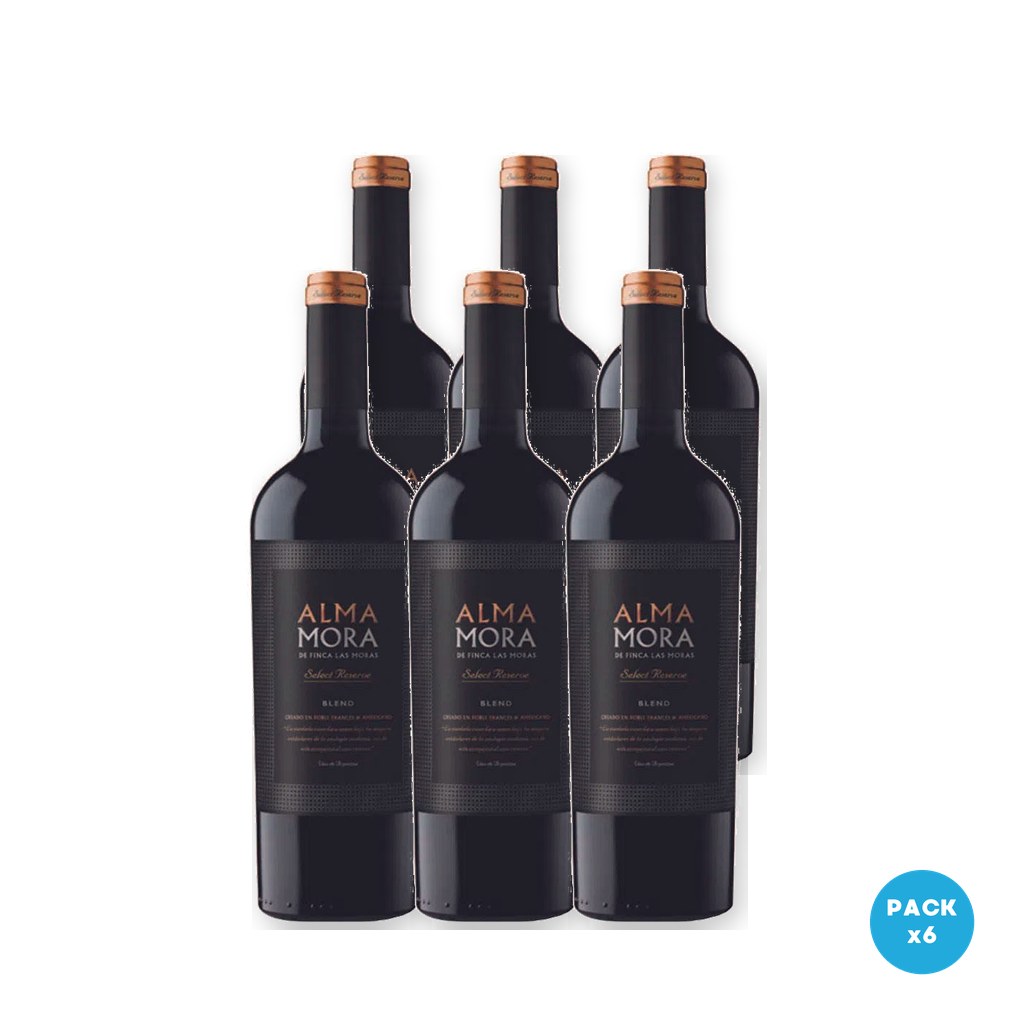 Alma Mora - Vino Tinto Blend 750ml - 6 unidades