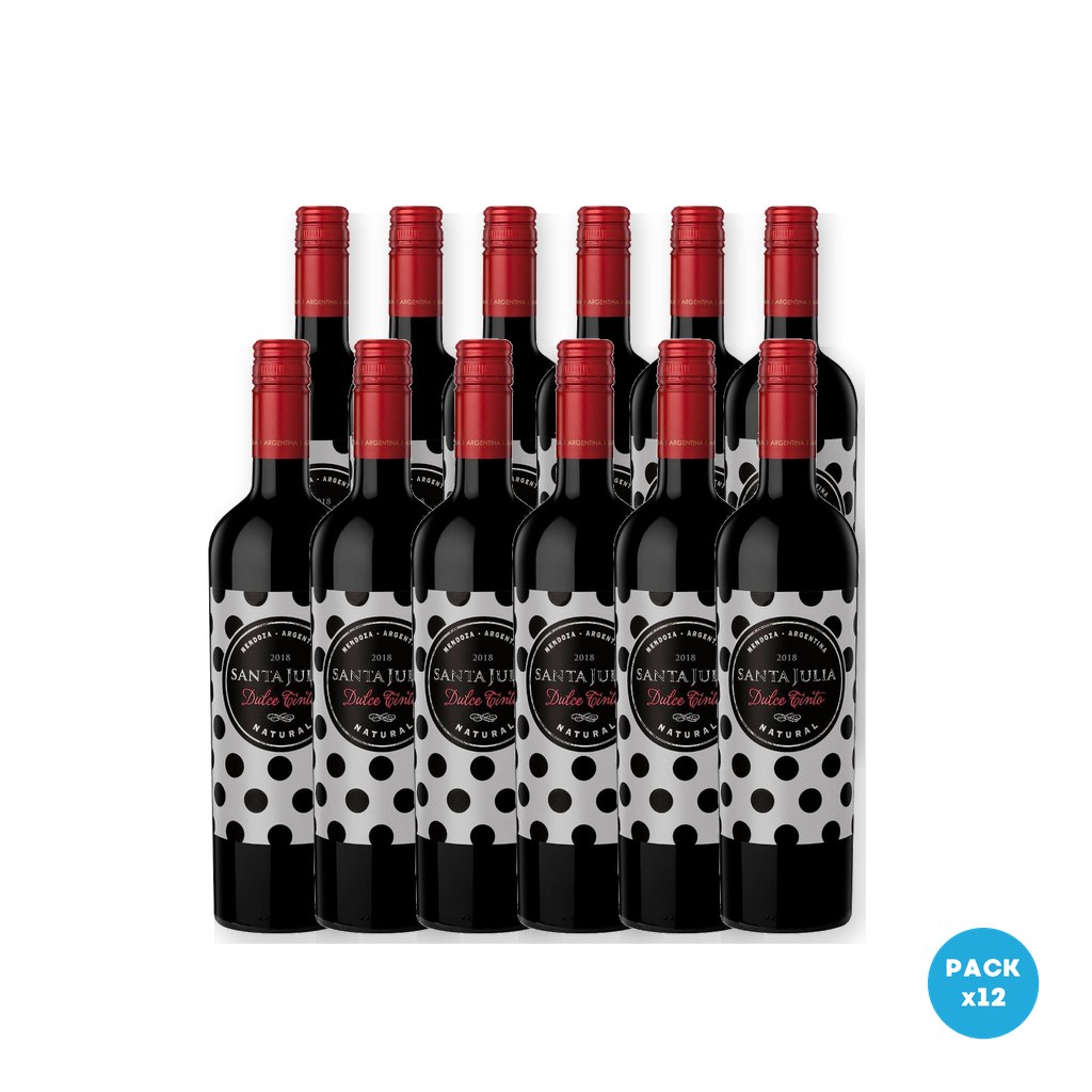 Santa Julia – Vino Tinto Dulce 750ml – 12 unidades Santa Julia - Vino Tinto Dulce 750ml - 12 unidades