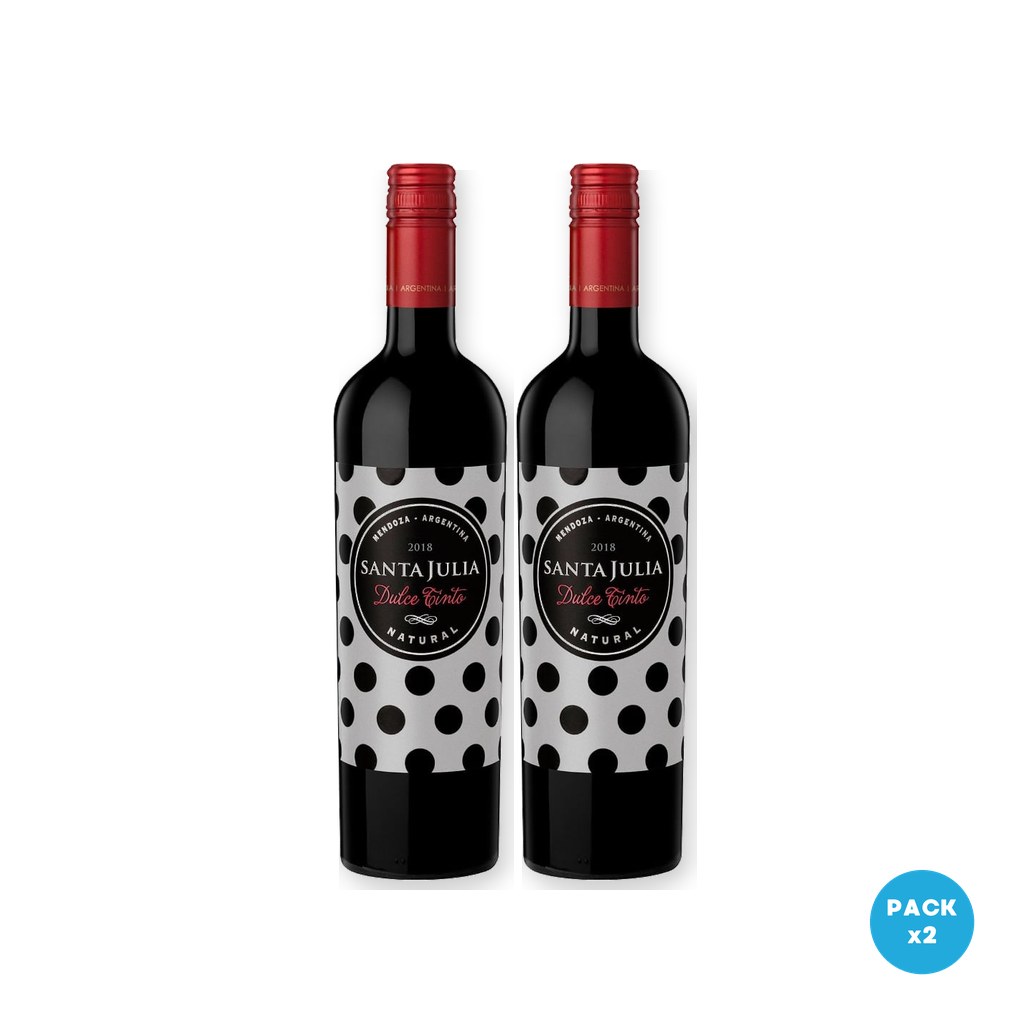 Santa Julia – Vino Tinto Dulce 750ml – 2 unidades Santa Julia - Vino Tinto Dulce 750ml - 2 unidades
