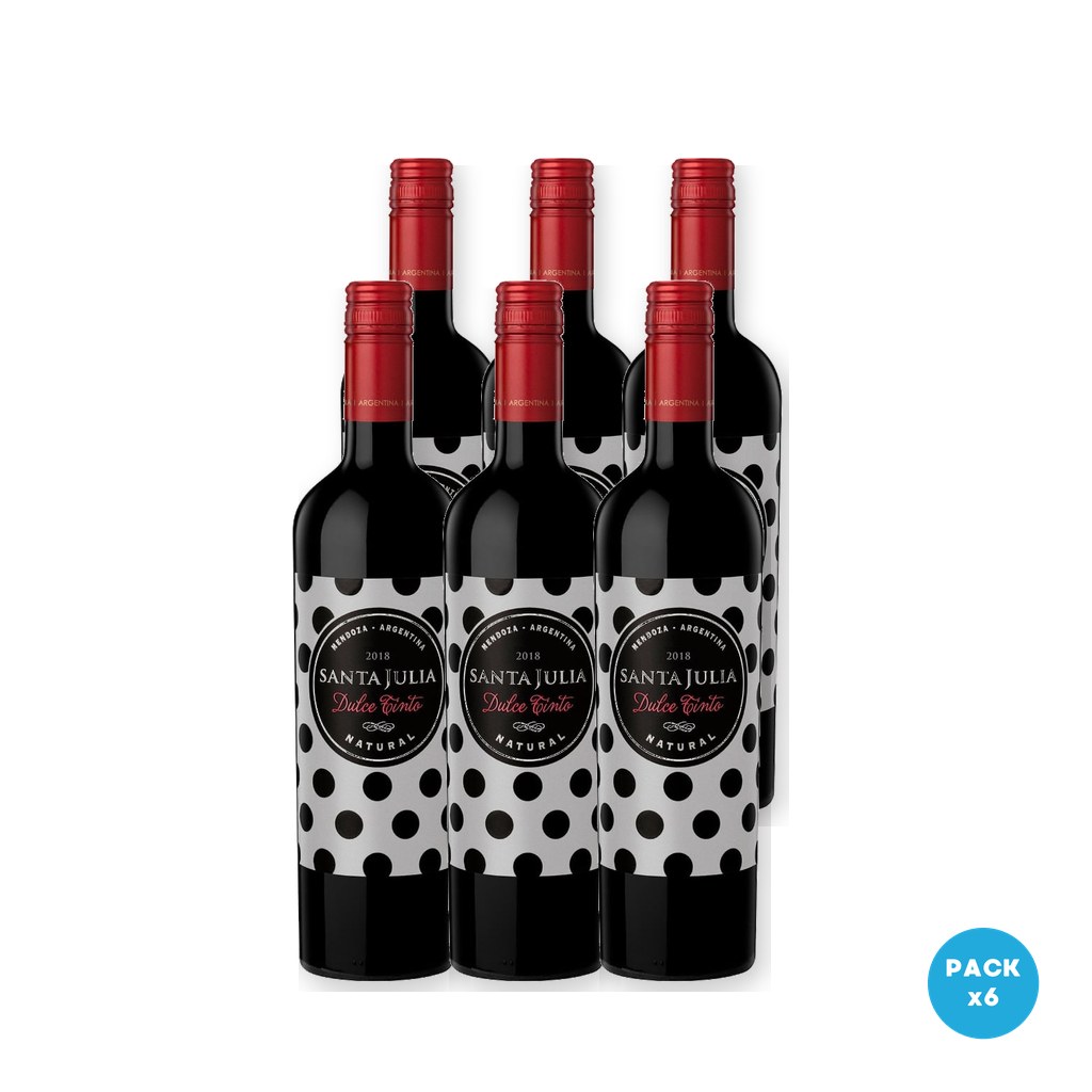 Santa Julia - Vino Tinto Dulce 750ml - 6 unidades