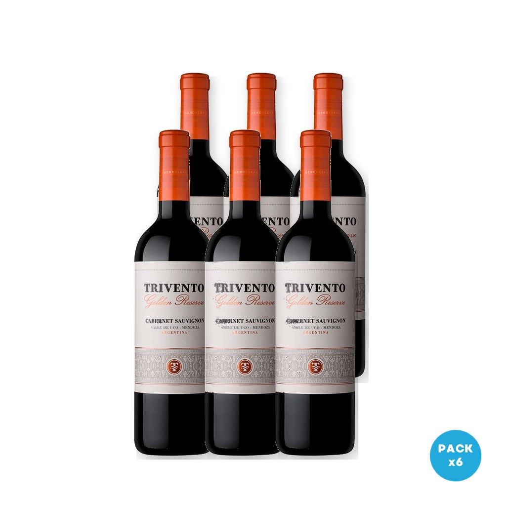 Trivento - Vino Cab Sauv Golden Reserve 750ml - 6 unidades