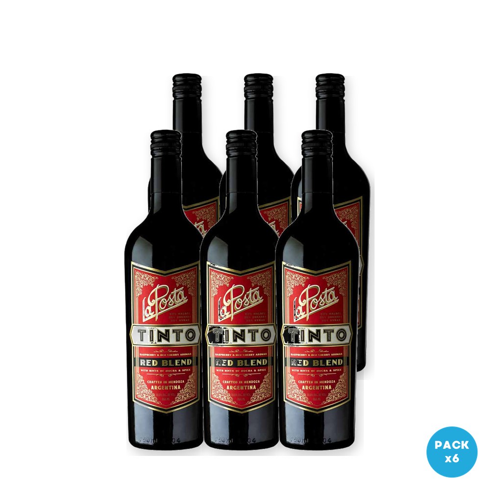Bodegas Argentinas - Vino Tinto Red Blend La Posta 750ml - 6 unidades