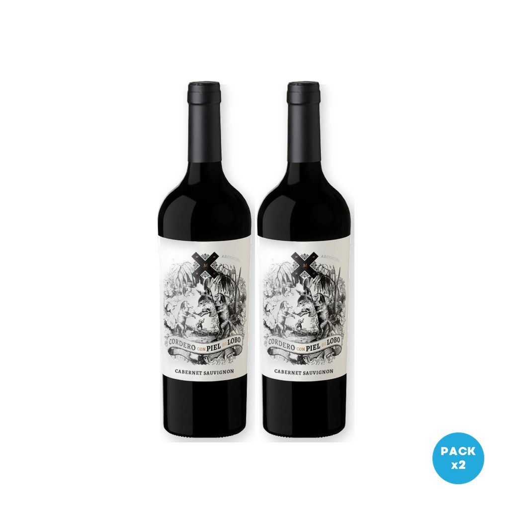Cordero con Piel de Lobo – Vino Tinto Cabernet Sauvignon 750ml – 2 unidades Cordero con Piel de Lobo - Vino Tinto Cabernet Sauvignon 750ml - 2 unidades