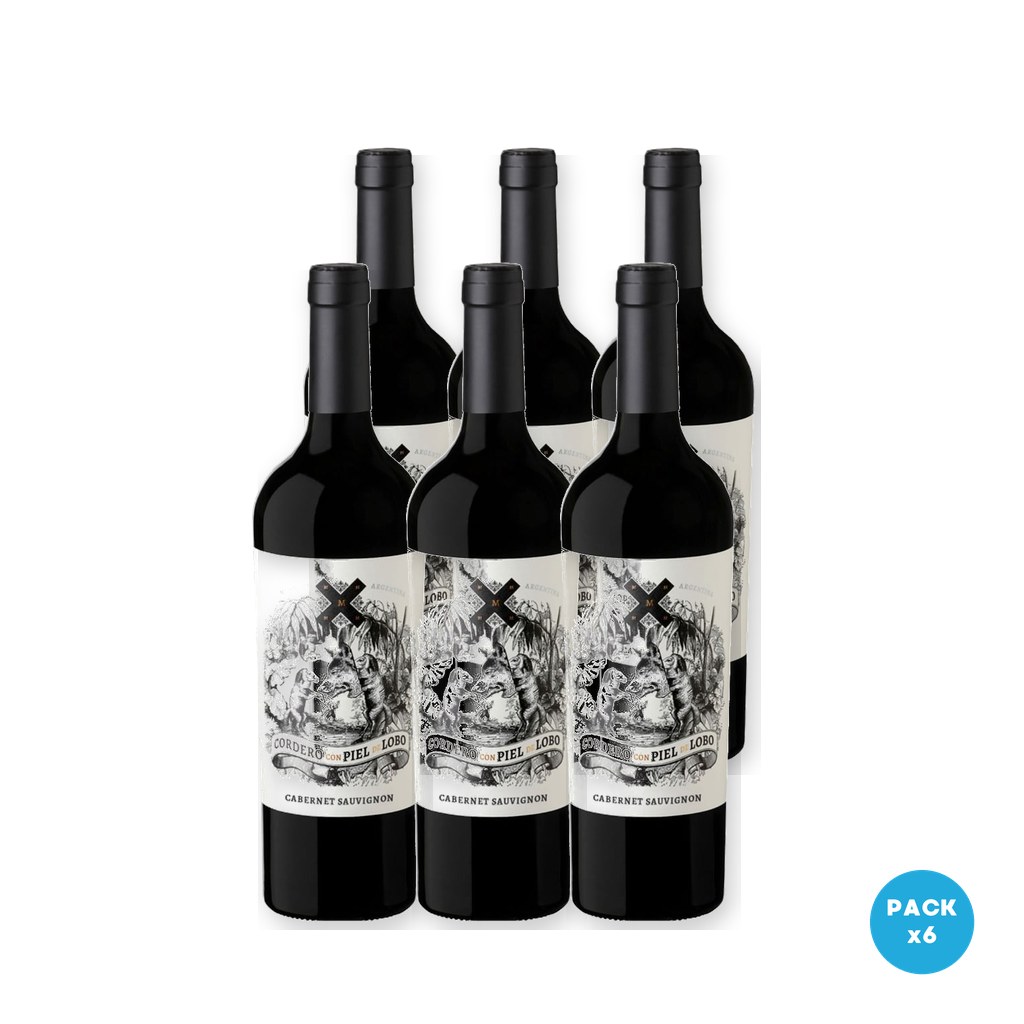 Cordero con Piel de Lobo - Vino Tinto Cabernet Sauvignon 750ml - 6 unidades