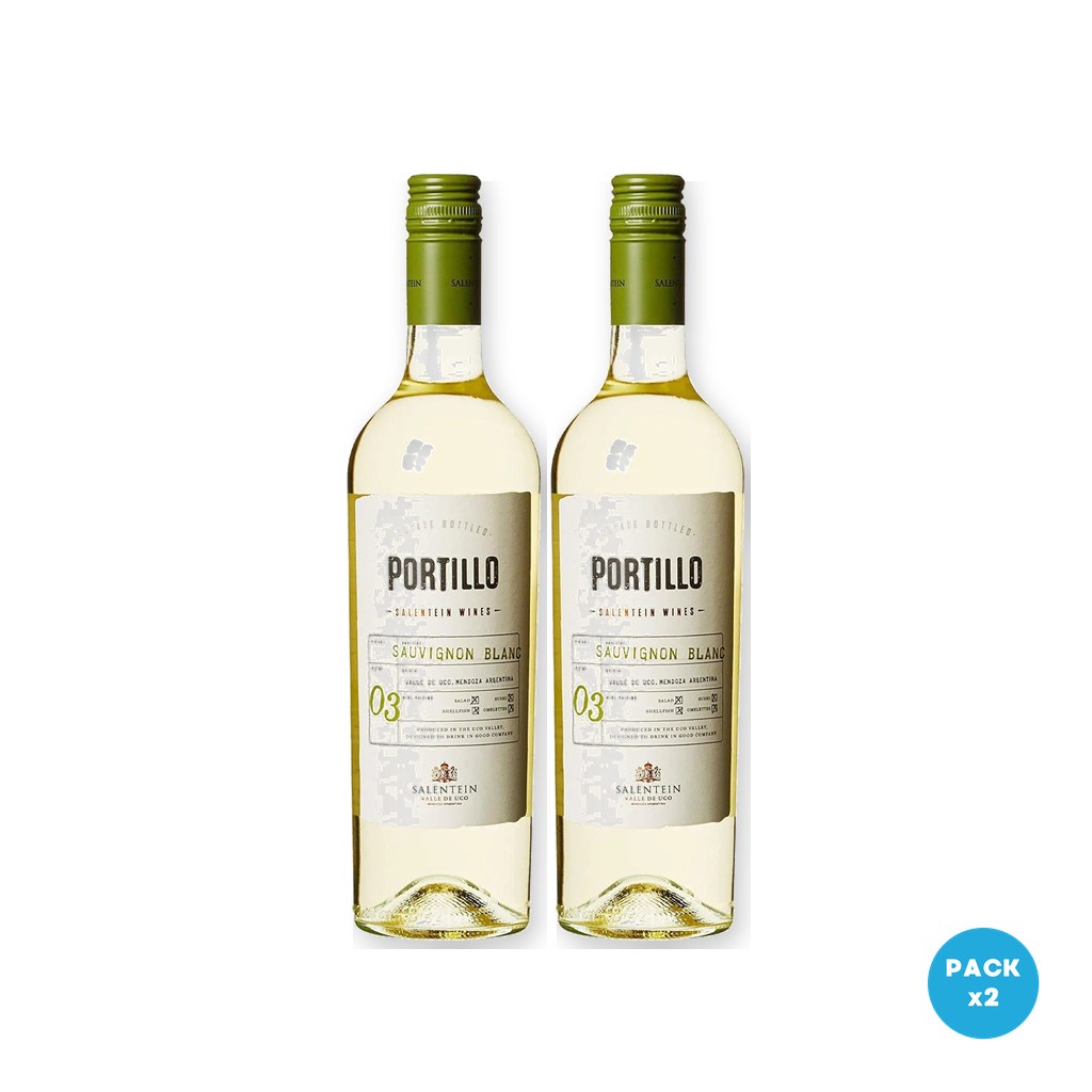 Portillo – Vino Sauvignon Blanco 750ml – 2 unidades Portillo - Vino Sauvignon Blanco 750ml - 2 unidades