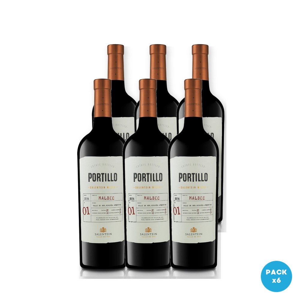 Portillo - Vino Malbec 750ml - 6 unidades