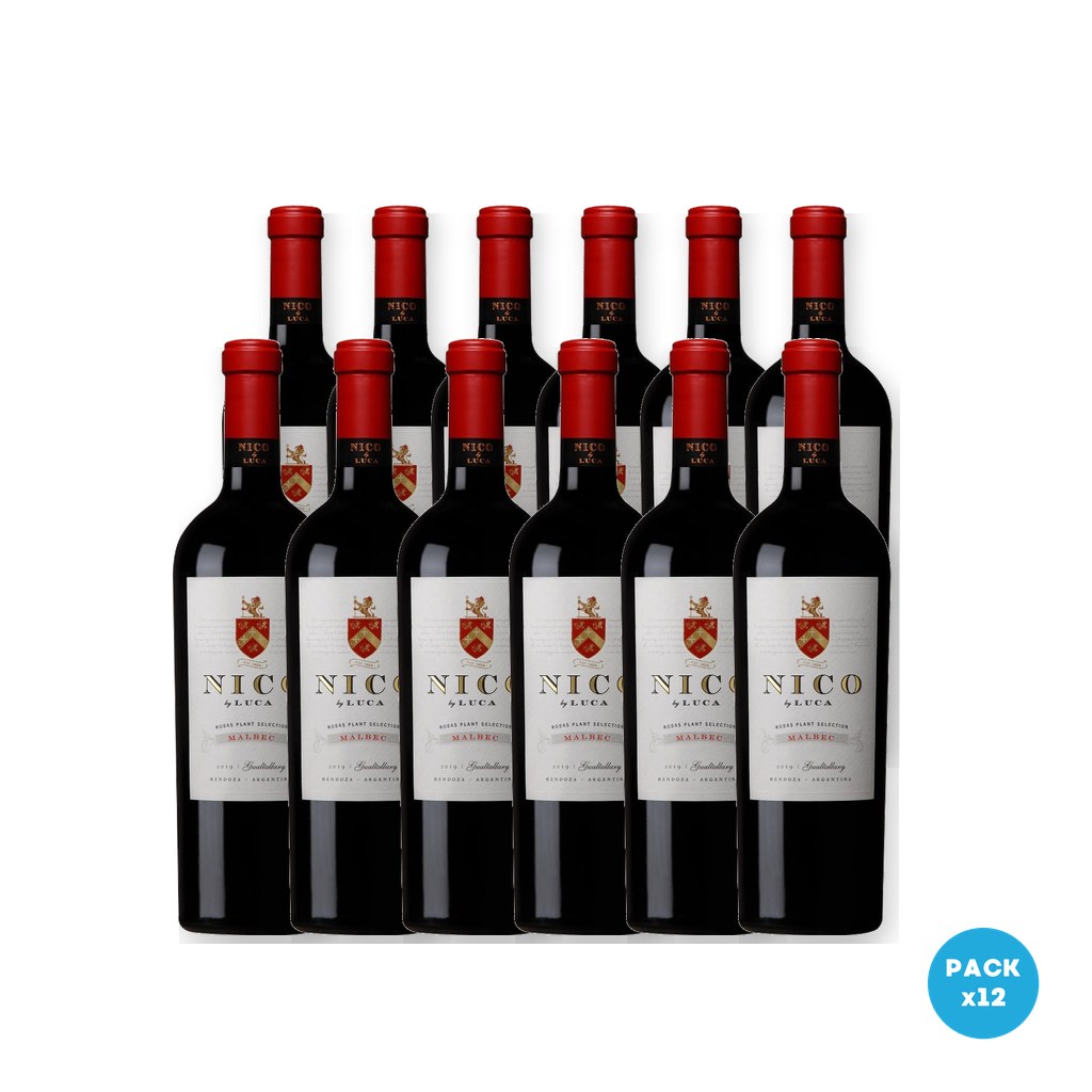 Nico – Vino Tinto Malbec By Luca 750ml – 12 unidades Nico - Vino Tinto Malbec By Luca 750ml - 12 unidades