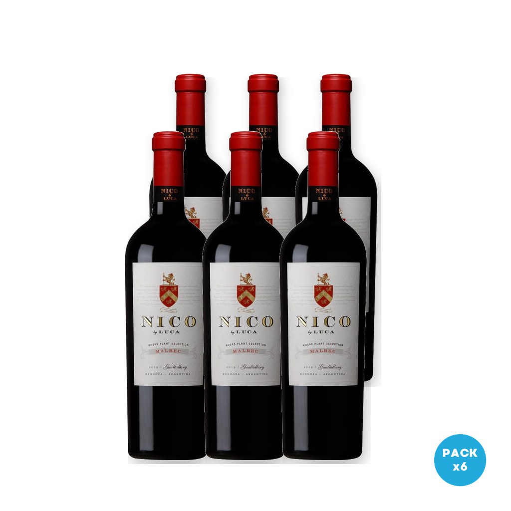 Nico - Vino Tinto Malbec By Luca 750ml - 6 unidades