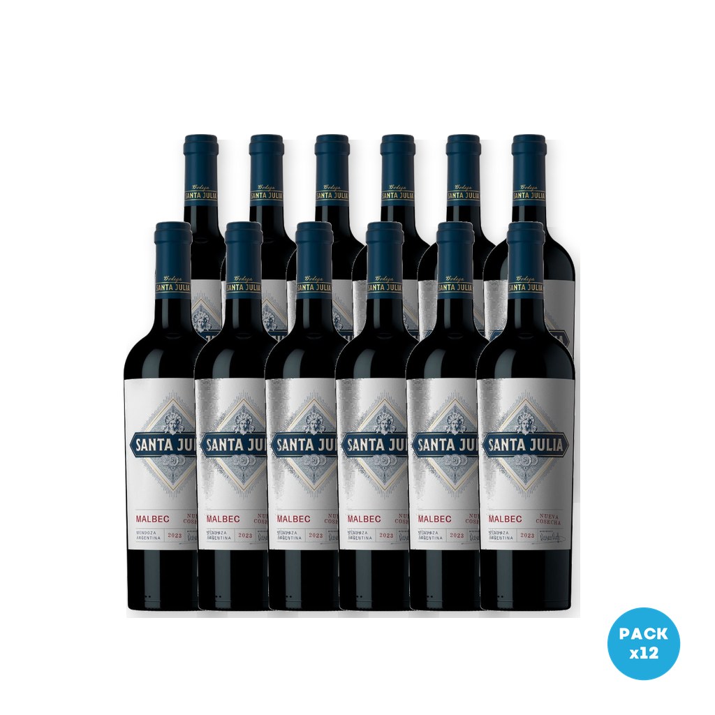 Santa Julia – Vino Tinto Malbec 750ml – 12 unidades Santa Julia - Vino Tinto Malbec 750ml - 12 unidades