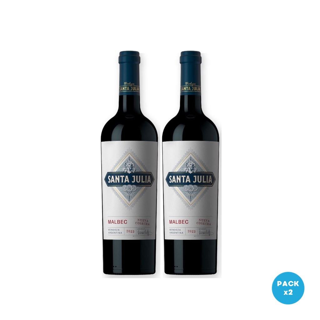 Santa Julia – Vino Tinto Malbec 750ml – 2 unidades Santa Julia - Vino Tinto Malbec 750ml - 2 unidades