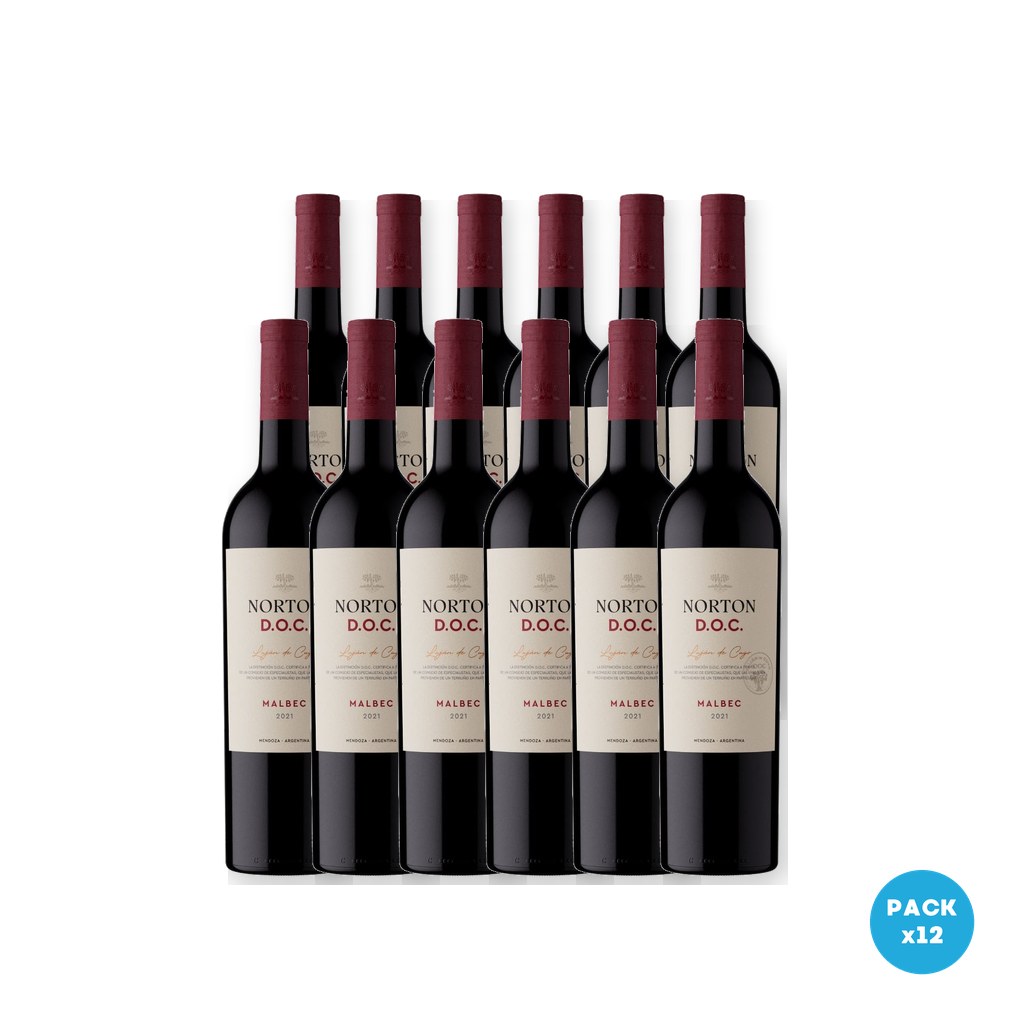 Norton – Vino Malbec D.O.C 750ml – 12 unidades Norton - Vino Malbec D.O.C 750ml - 12 unidades