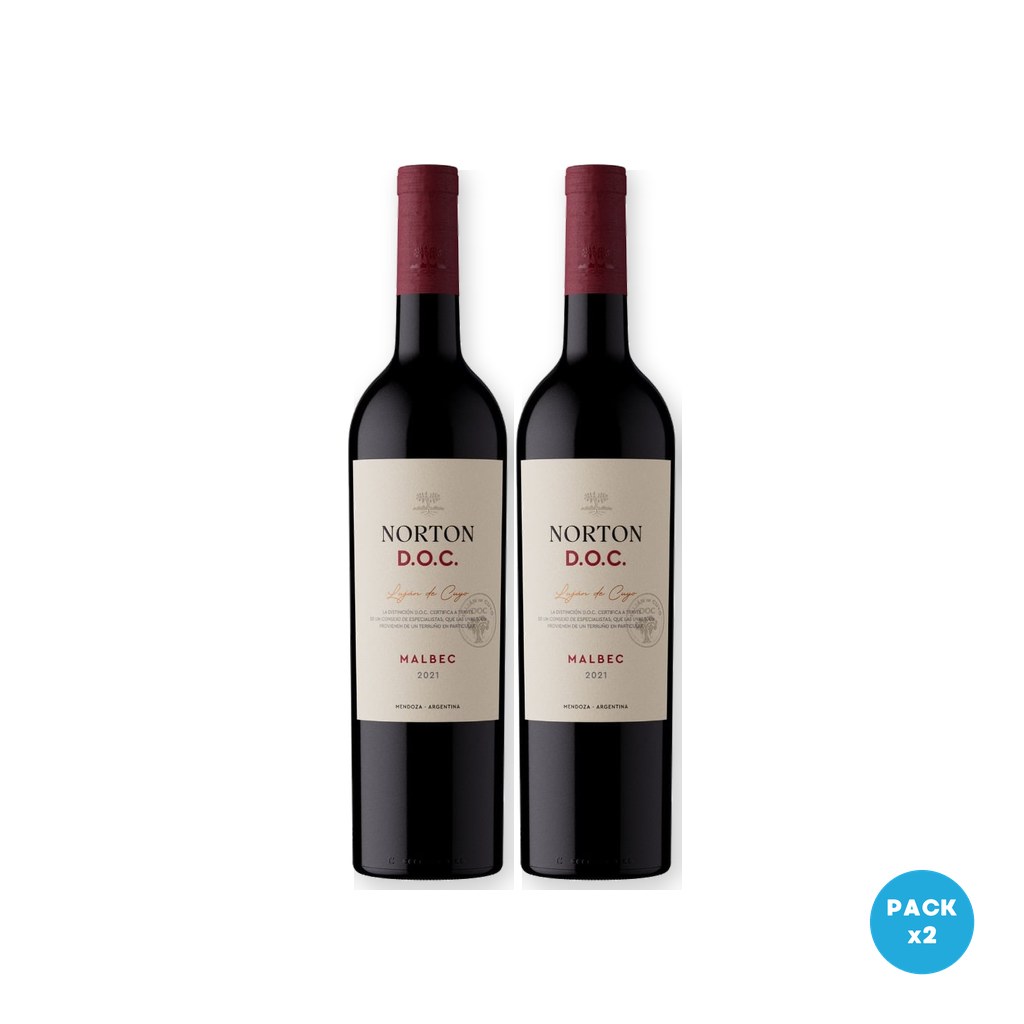 Norton – Vino Malbec D.O.C 750ml – 2 unidades Norton - Vino Malbec D.O.C 750ml - 2 unidades