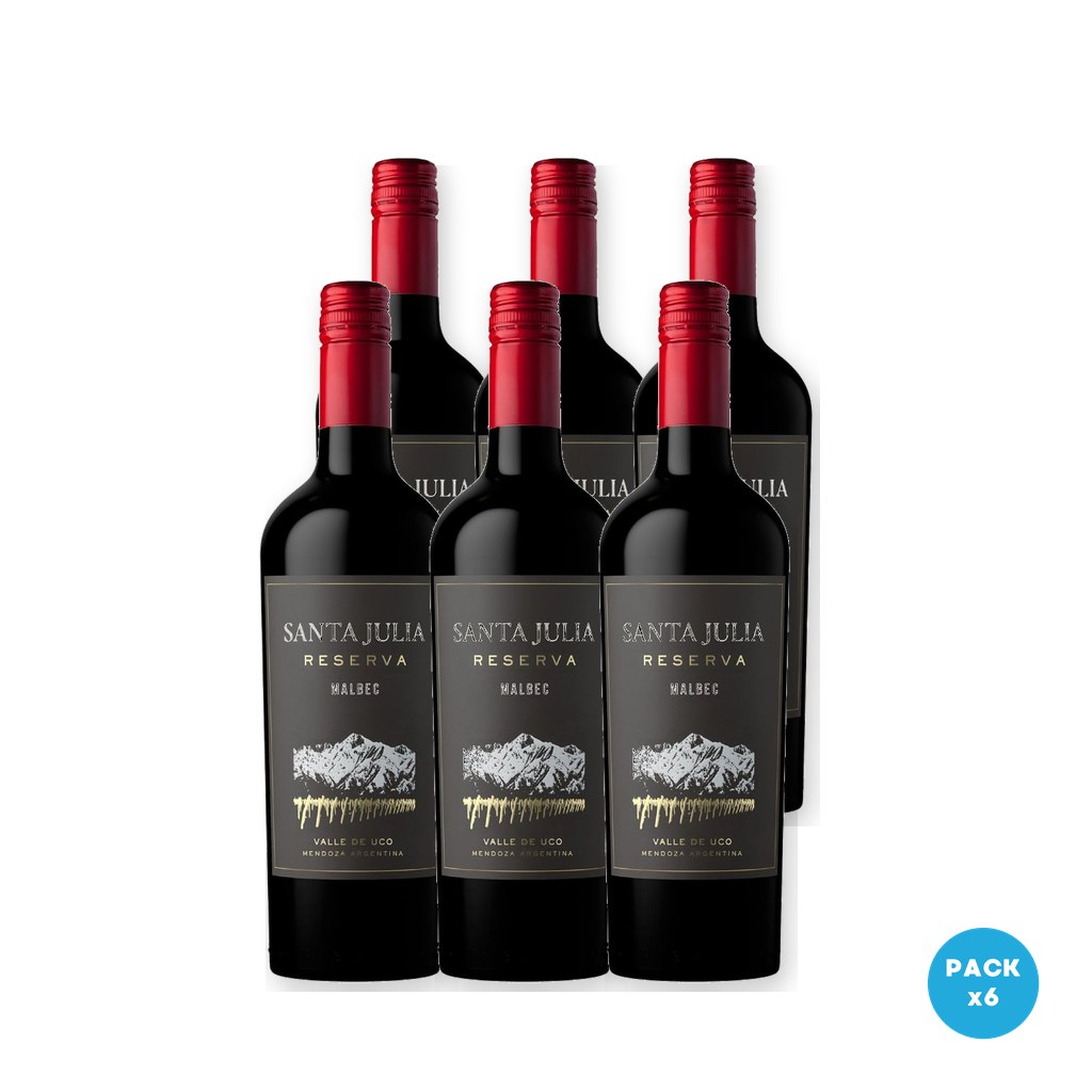 Santa Julia - Vino Tinto Malbec Reserva 750ml - 6 unidades