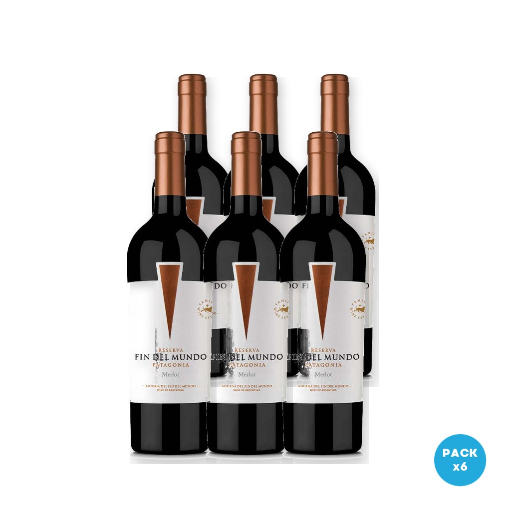 Fin Del Mundo - Vino Del Merlot 750ml - 6 unidades