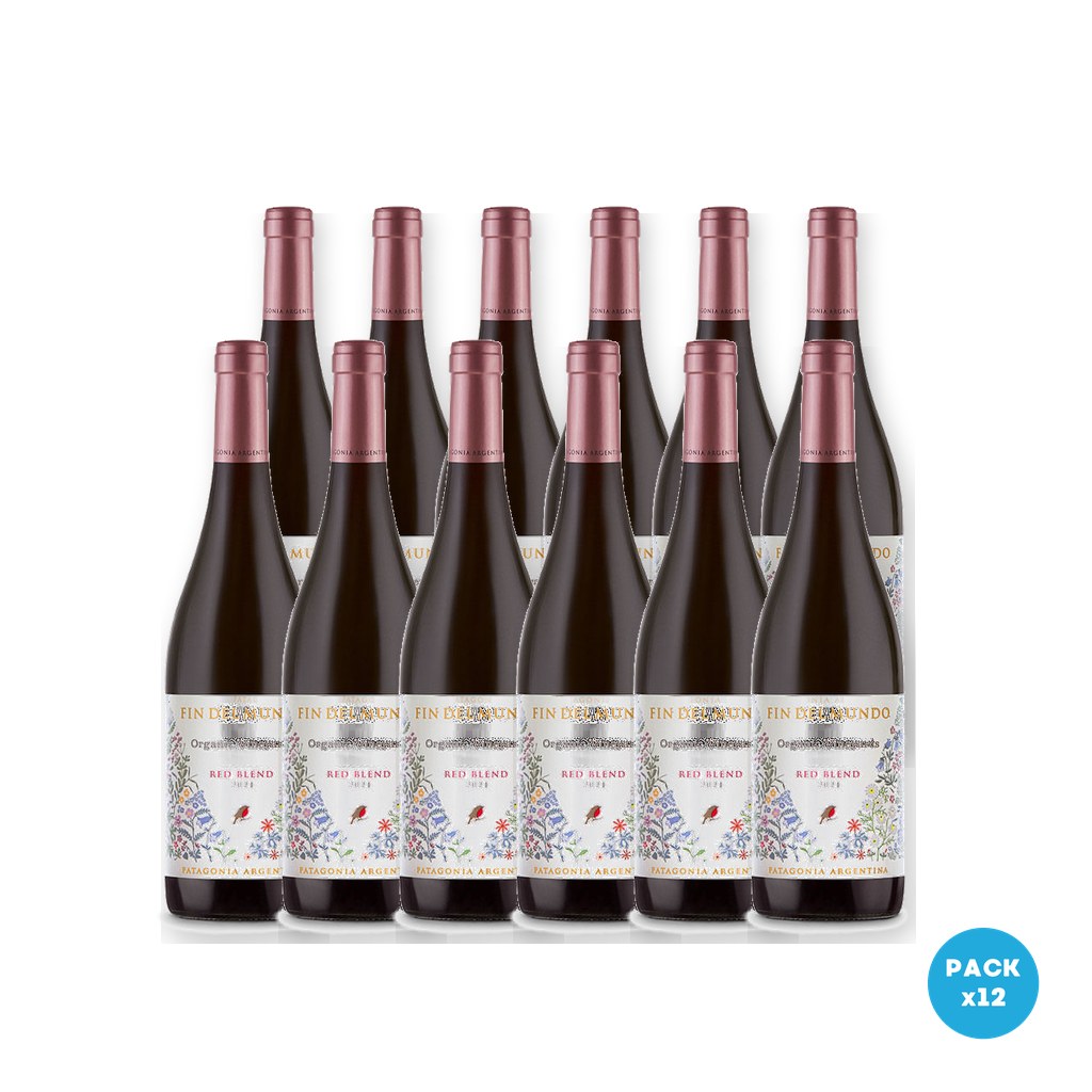 Fin Del Mundo – Vino Organic Vineyards Red Blend 750ml – 12 unidades Fin Del Mundo - Vino Organic Vineyards Red Blend 750ml - 12 unidades
