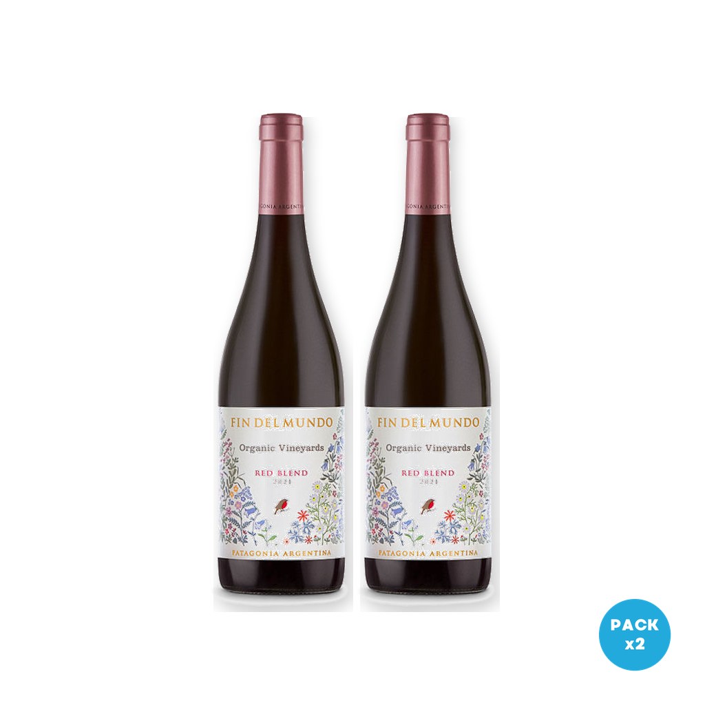 Fin Del Mundo – Vino Organic Vineyards Red Blend 750ml – 2 unidades Fin Del Mundo - Vino Organic Vineyards Red Blend 750ml - 2 unidades