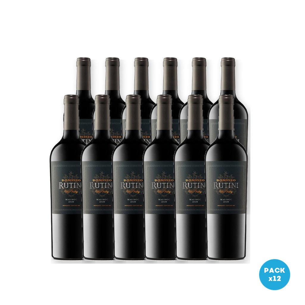 Rutini – Vino Dominio Malbec 750ml – 12 unidades Rutini - Vino Dominio Malbec 750ml - 12 unidades