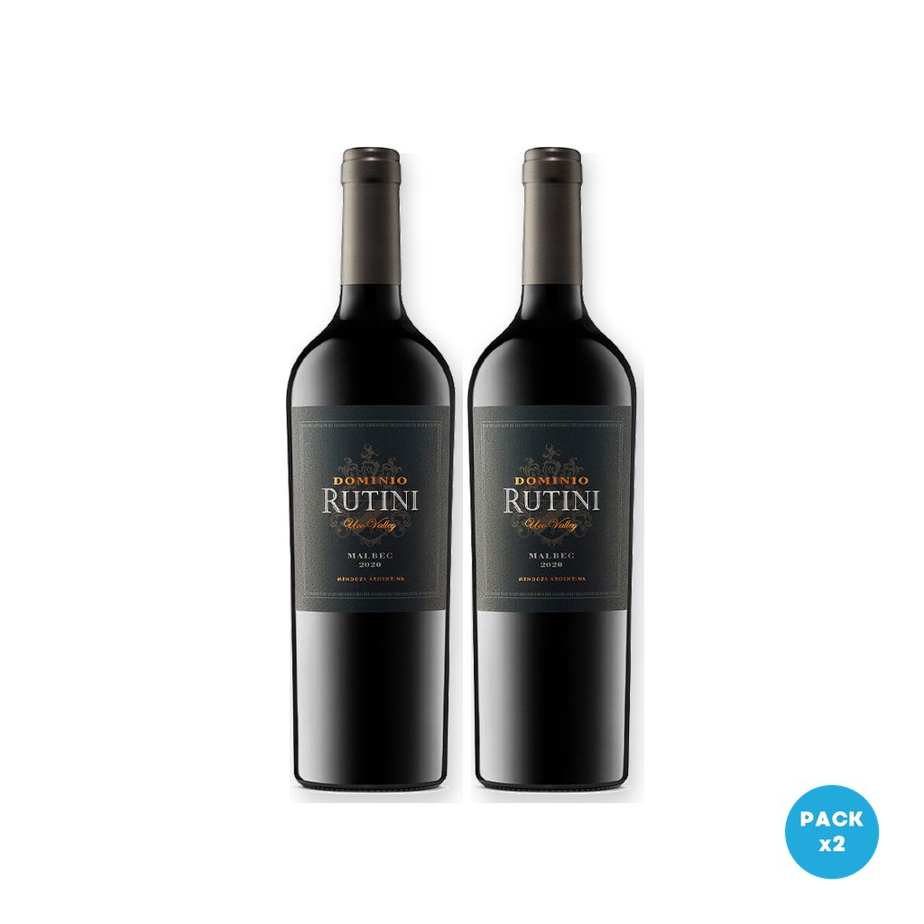 Rutini – Vino Dominio Malbec 750ml – 2 unidades Rutini - Vino Dominio Malbec 750ml - 2 unidades