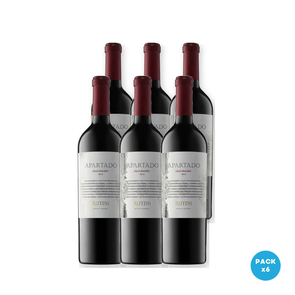 Rutini - Vino Tinto Malbec Gran Apartado 750ml - 6 unidades