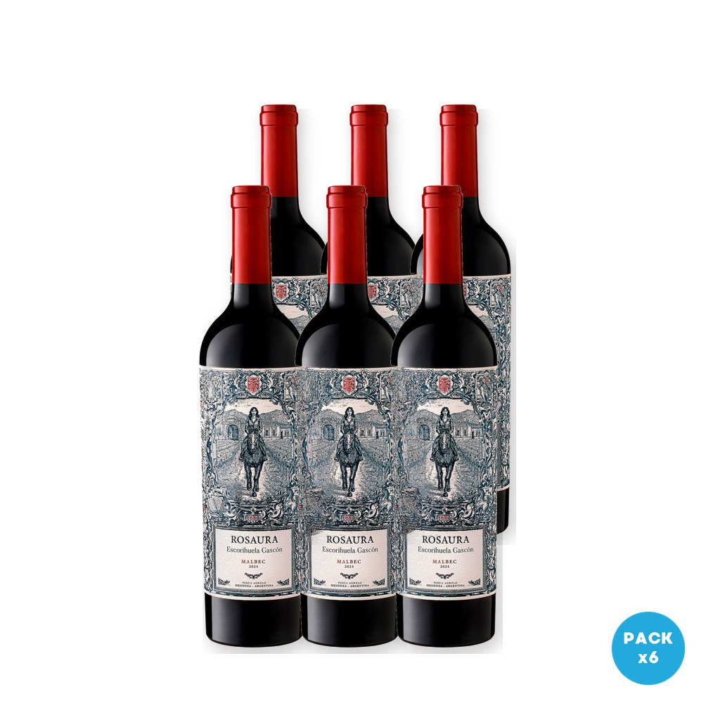 Escorihuela Gascon - Vino Malbec Rosaura 750ml - 6 unidades