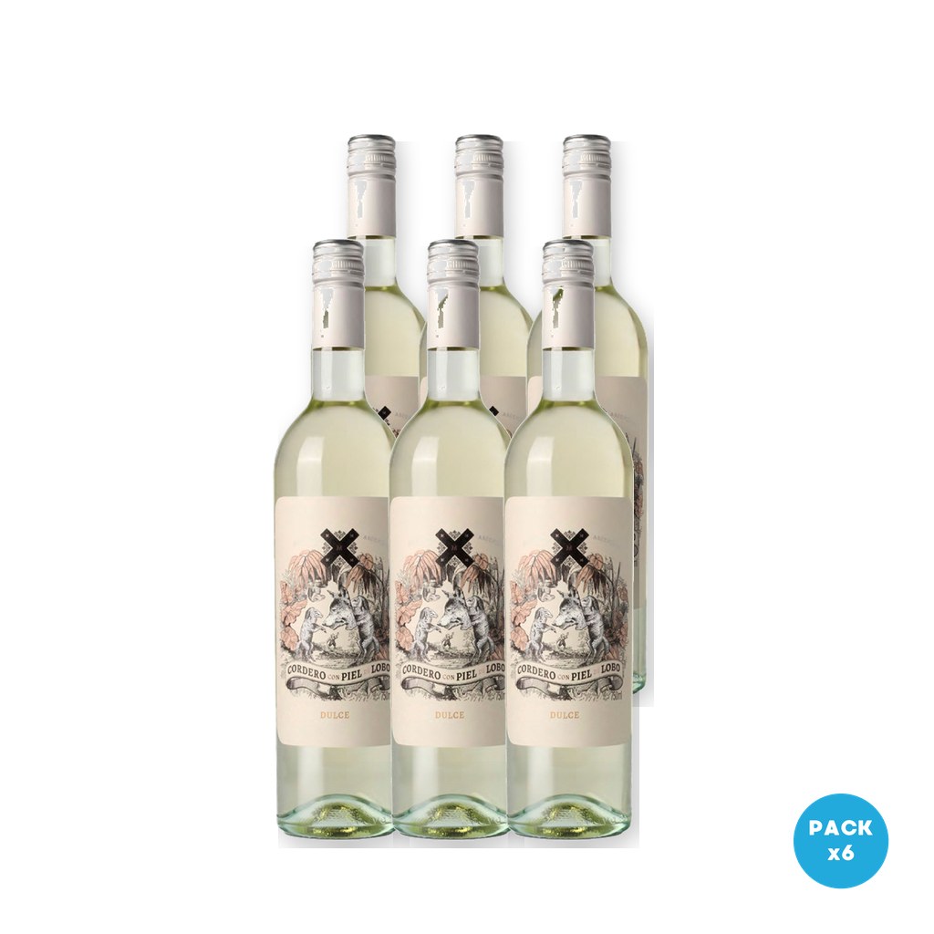 Cordero con Piel de Lobo - Vino Blanco Dulce 750ml - 6 unidades