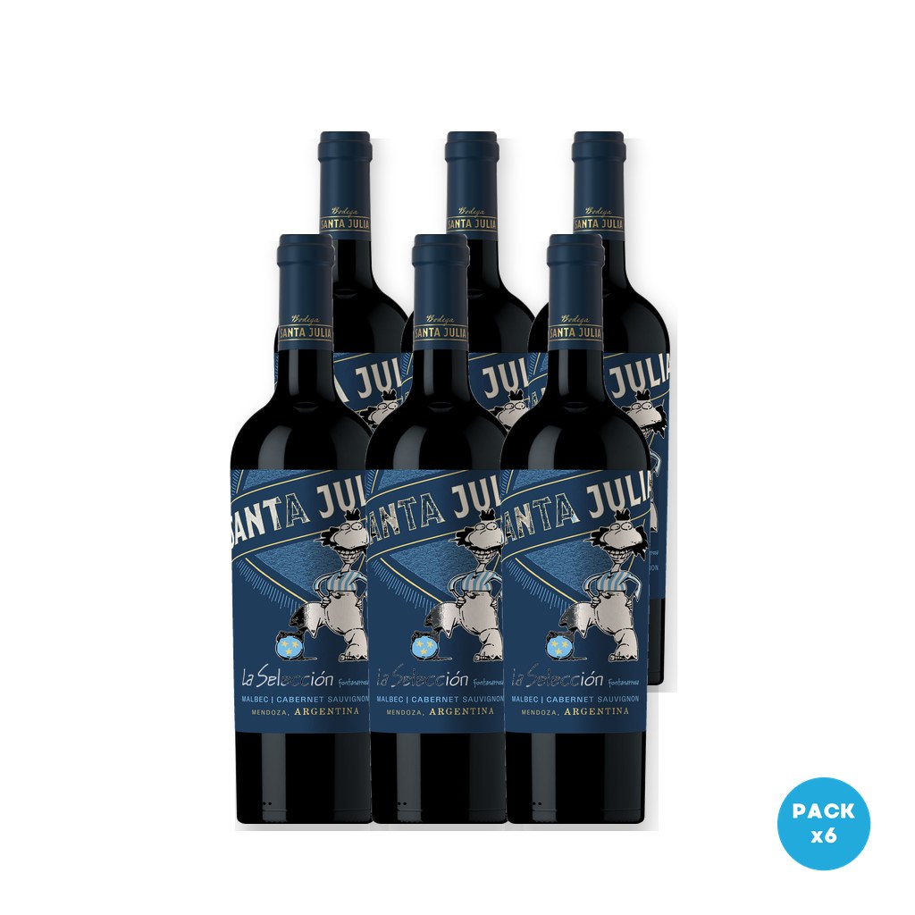 Santa Julia - Vino Malbec Cabernet Sauvignon La Selección 750ml - 6 unidades