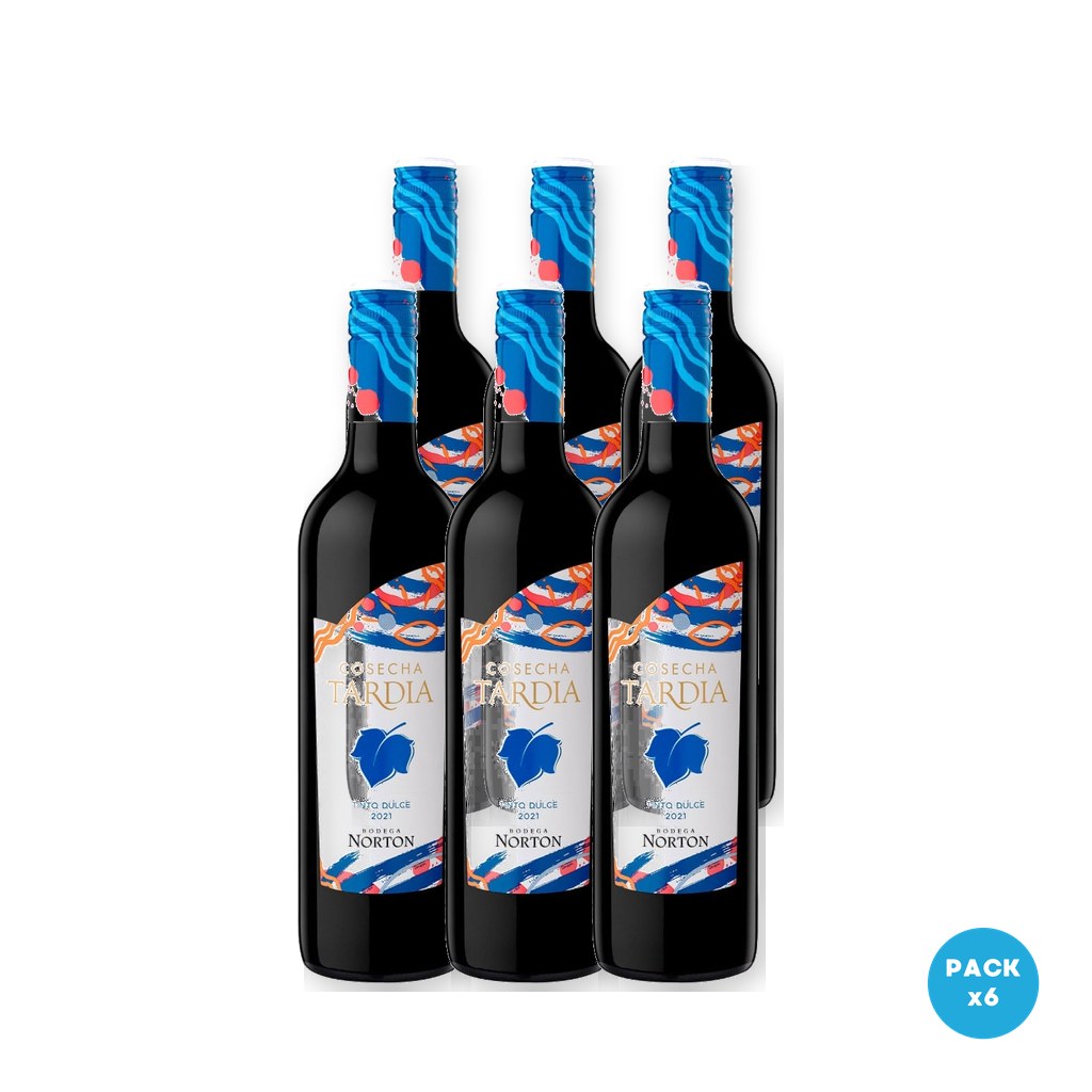 Norton - Vino Tinto Cosecha Tardía Dulce 750ml - 6 unidades
