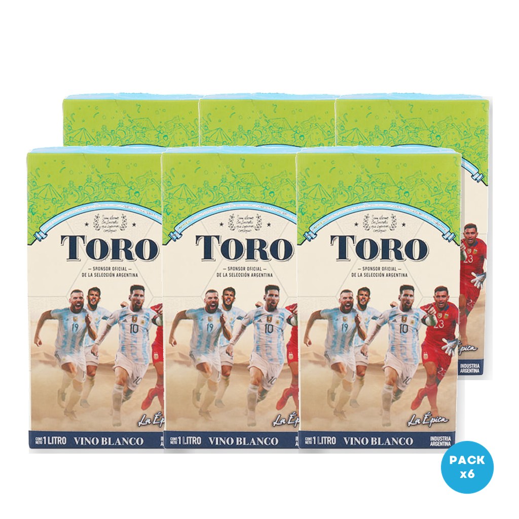 Toro - Vino Blanco Dulce Tetra Brik 1L - 6 unidades