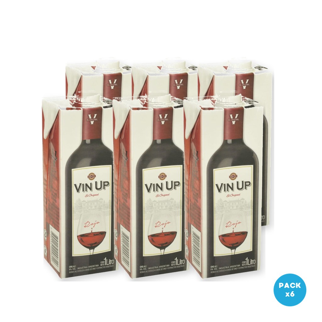 Vin Up - Vino Tinto Tetra Brik 1L - 6 unidades